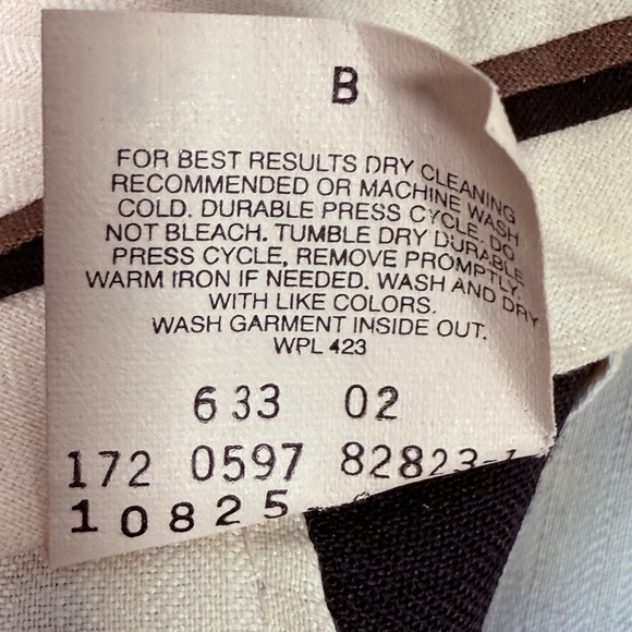 Slates‎ Men's Tag- 38x30 Dress Pants with Cuffs Black Worsted Wool Blend Pleated - Picture 6 of 8